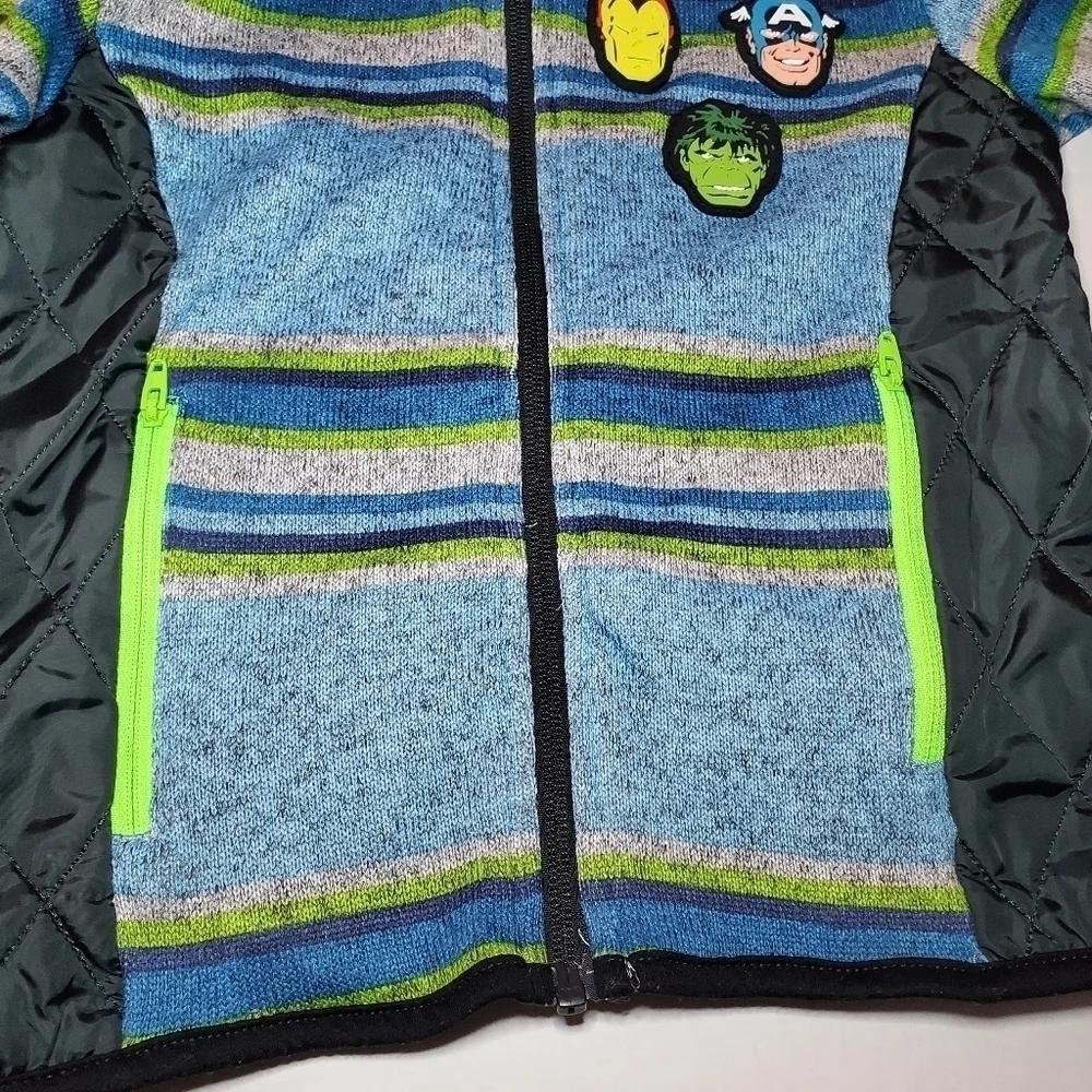 Marvel Superheroes Hooded Zip-Up Jacket Size 5